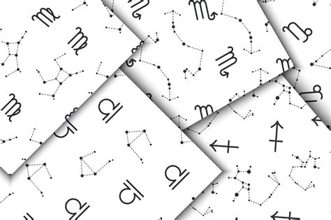 Zodiac Constellations Patterns (28510) | Patterns | Design Bundles