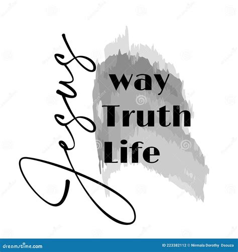 Jesus - way truth Life stock illustration. Illustration of sign - 223382112