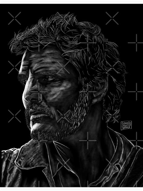 Pedro Pascal chalk style - Joel from TLOU Premium Matte Vertical Poster ...