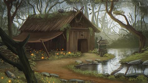 ArtStation - Forest hut