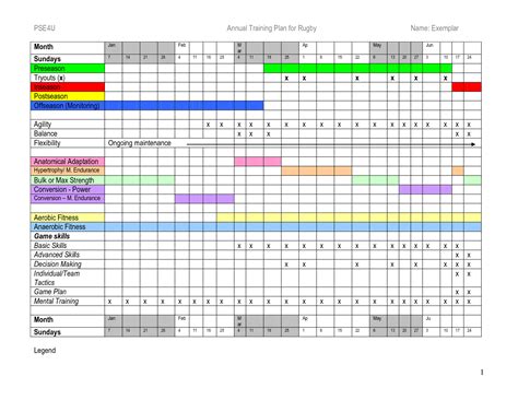 Annual Training Plan Template Excel – printable schedule template