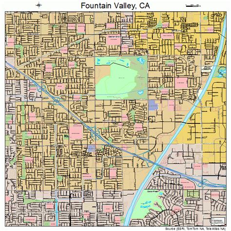 Fountain Valley California Street Map 0625380