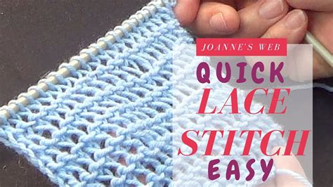 Easy Lace Knitting Stitches