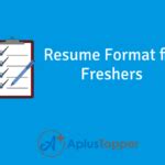 Resume Format for Freshers Archives - A Plus Topper