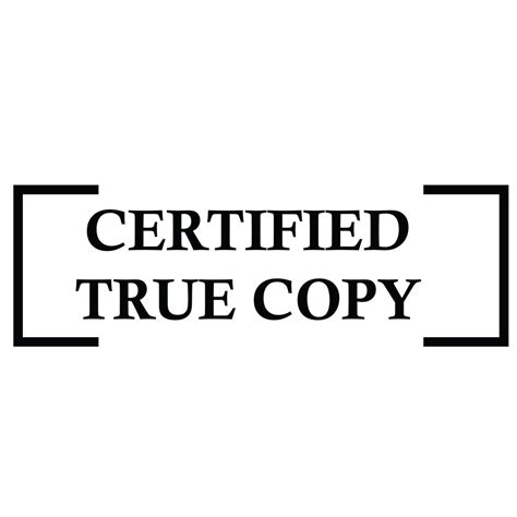 Bracket CERTIFIED TRUE COPY Stamp – DiscountRubberStamps.com