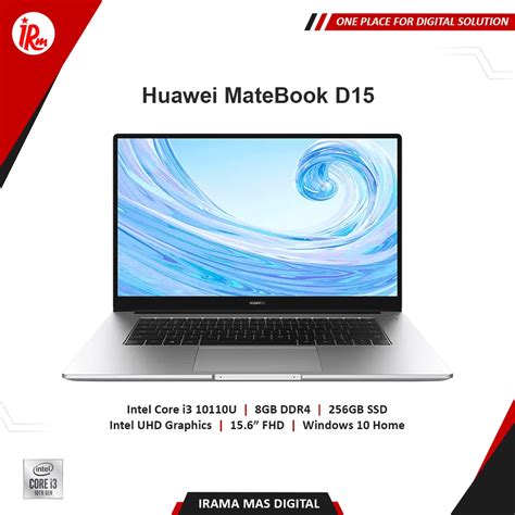 Jual HUAWEI Matebook D15 - Intel Core i3 10110U 8GB 256GB SSD | Shopee Indonesia