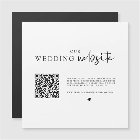 QR Code Wedding Details Magnetic Enclosure Card | Enclosure cards, Wedding details, Wedding