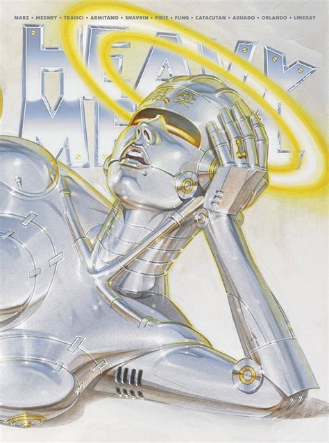 hajime sorayama reunites with heavy metal magazine for sexy robot cover ...