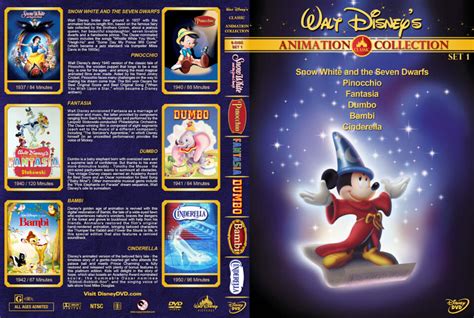 Walt Disney's Classic Animation - Set 1 dvd cover (1937-1950) R1 Custom