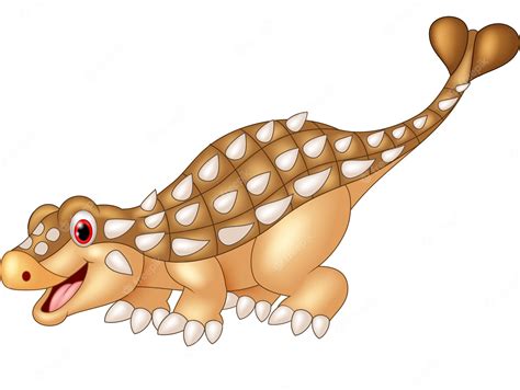 Premium Vector | Cartoon happy ankylosaurus