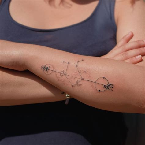 Libra Constellation Tattoo on Forearm by Alina