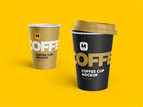 Disposable Tea and Coffee Cup Mockup