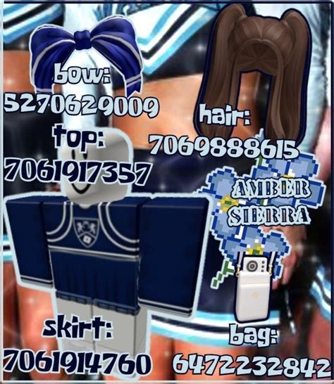 BLOXBURG BLUE CHEER OUTFIT | Cheer outfits, Coding clothes, Bloxburg decal codes