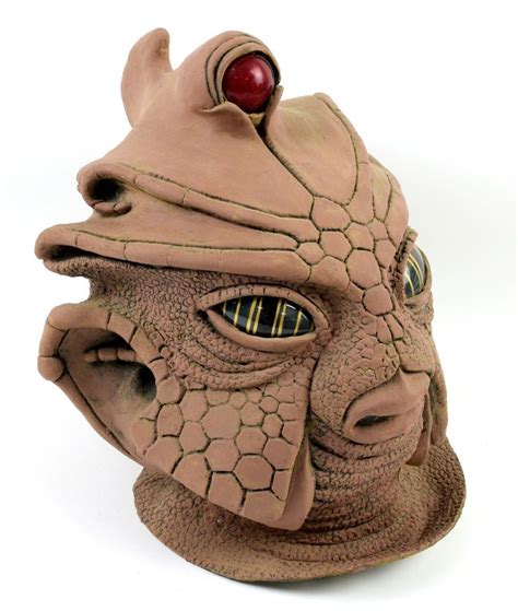 Doctor Who - Replica Silurian mask from Warriors of the Deep (1984). Made from rubber latex and meas