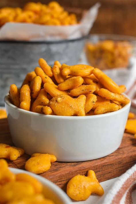 Spicy Goldfish | Recipe | Goldfish recipes, Easy party food, Yummy snacks