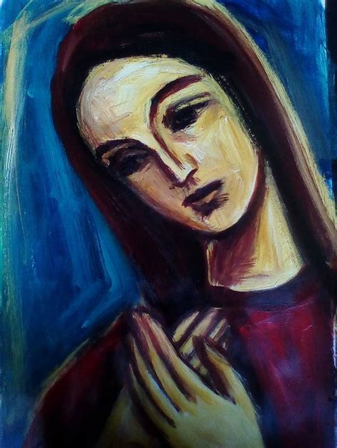 Praying woman Painting by Marlena Yurukova | Saatchi Art