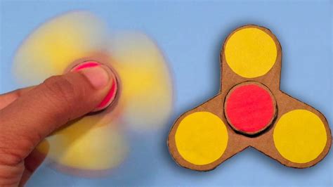 DIY Cardboard Paper Fidget Spinner - How To Make a Paperboard Fidget Spinner With Bearing!!