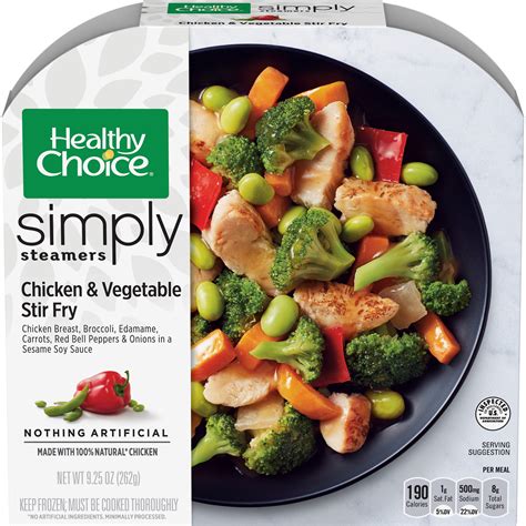 Healthy Choice Simply Steamers Frozen Dinner Chicken & Vegetable Stir ...