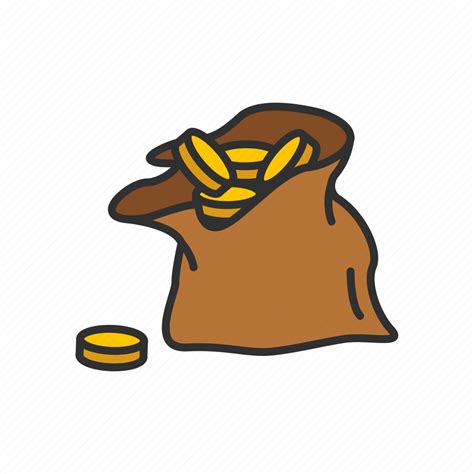 Coin bag, coins, gold, pile of gold icon - Download on Iconfinder