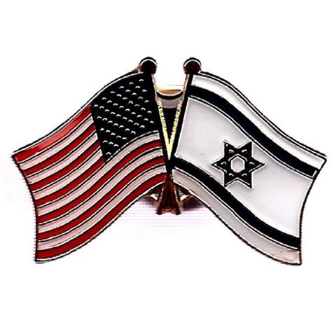 Pack of 50 Israel & US Crossed Double Flag Lapel Pins, Israeli & American Friendship Pin Badge ...