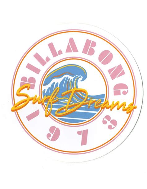 BILLABONG Surf Dreams Sticker - MULTI - JAMC1BST in 2020 | Surf stickers, Surfboard stickers ...