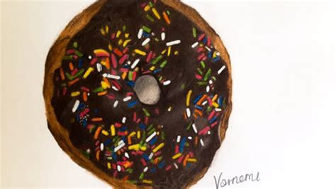 REALISTIC DRAWING OF A DONUT - YouTube