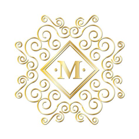 M alfabeto monograma de ouro Foto stock gratuita - Public Domain Pictures