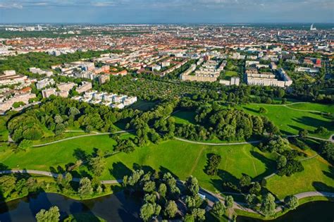 Premium Photo | Aerial view of Olympiapark . Munich, Bavaria, Germany