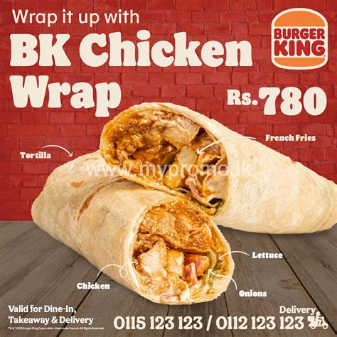 Burger King Chicken Wrap for Rs.780