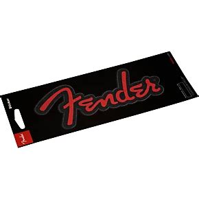 Fender Logo Sticker Matte White | Guitar Center