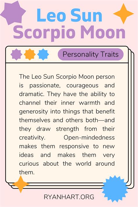 Leo Sun Scorpio Moon Personality Traits | Ryan Hart