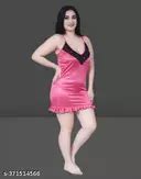 Koriyan Fashion Women Babydoll Pink Trendy Nighty | nighty | nightys for women | night dress ...