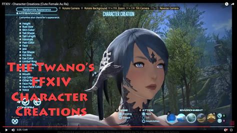 Final Fantasy XIV - Character Creations (Cute Female Au Ra)#1 - YouTube