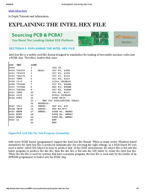 Explaining The Intel Hex File | PDF | Microcontroller | Computer Hardware