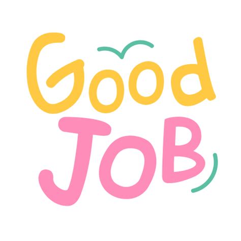 Good Job Sticker Clipart Pages