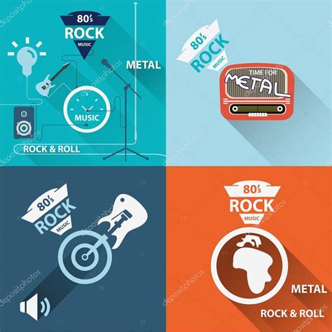 Rock & roll icons — Stock Vector © Sky-Designs #55515943