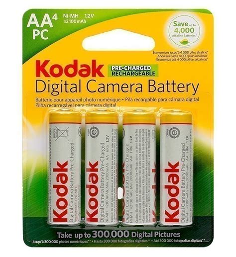 Kodak - Rechargeable Digital Camera Batteries - 4 X AA - Online Toys ...