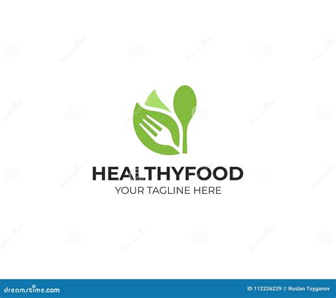 Healthy Food Logo Template. Organic Food Vector Design Stock Vector ...