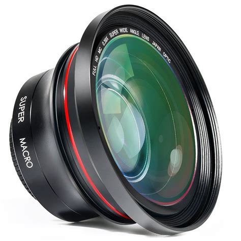 ORDRO Camcorder Lens Pro MC Full HD 72mm 0.39x Professional Super Wide Angle Lens with Macro ...