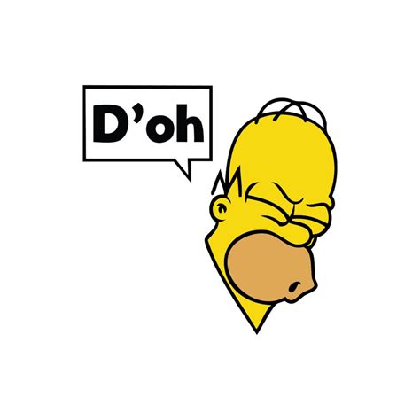 Instant download / Homer svg png The Simpsons D'oh doh | Etsy