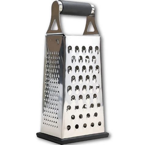 Buy K BASIX Professional Box Grater for Kitchen, 4 Sided Box Cheese Grater, Stainless Steel Box ...