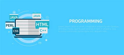 Programming code on laptop banner. Vector flat illustration 344684 Vector Art at Vecteezy