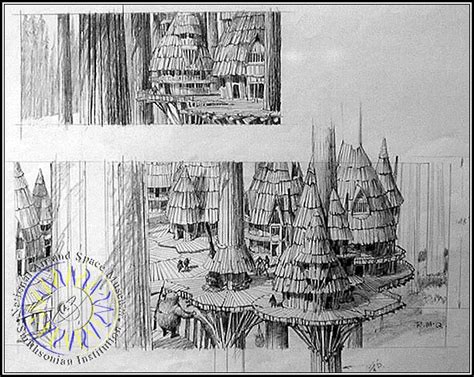 Ewok Village sketch | Design, Technik