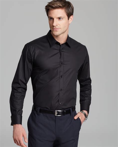 Lyst - Hugo Elisha Button Down Shirt - Slim Fit in Black for Men