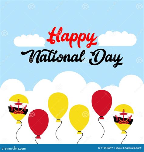 Brunei National Day Illustration Vector Art Logo Stock Illustration ...