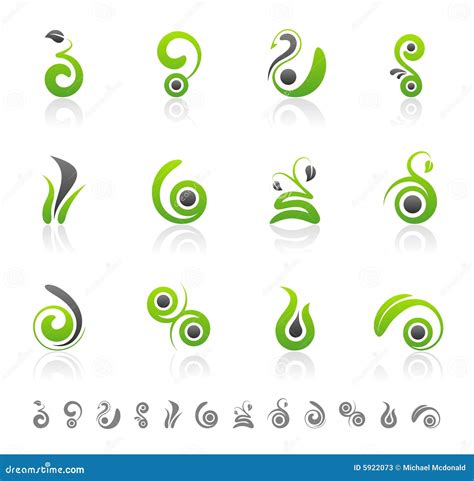 Green design elements stock vector. Illustration of ecology - 5922073