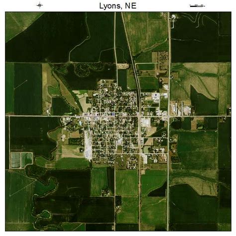 Aerial Photography Map of Lyons, NE Nebraska