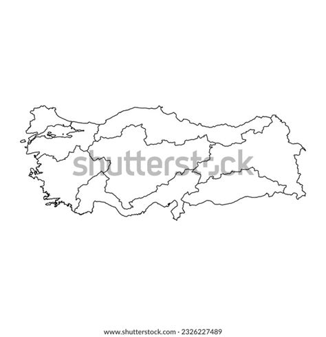 Turkey Map Regions Vector Illustration Stock Vector (Royalty Free ...