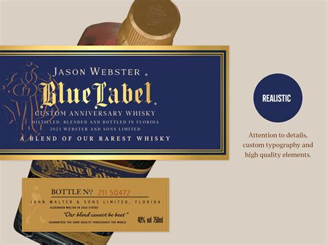 Johnnie Walker Label Blue Label Customize and Personalize - Etsy