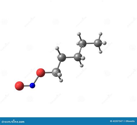 Amyl Nitrite Molecular Structure Isolated on White Stock Illustration - Illustration of science ...